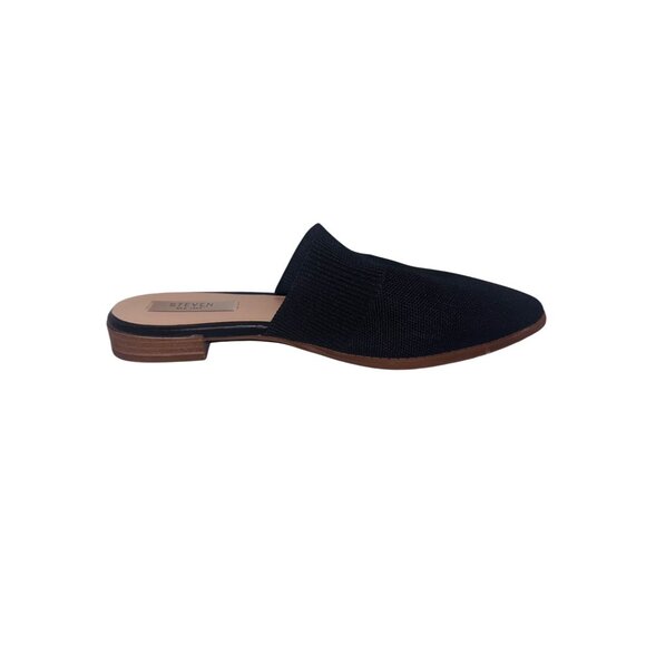 Steven New York Valdez Knit Black Textured Mule Flats 9 Classic Money Minimalist - Picture 7 of 10